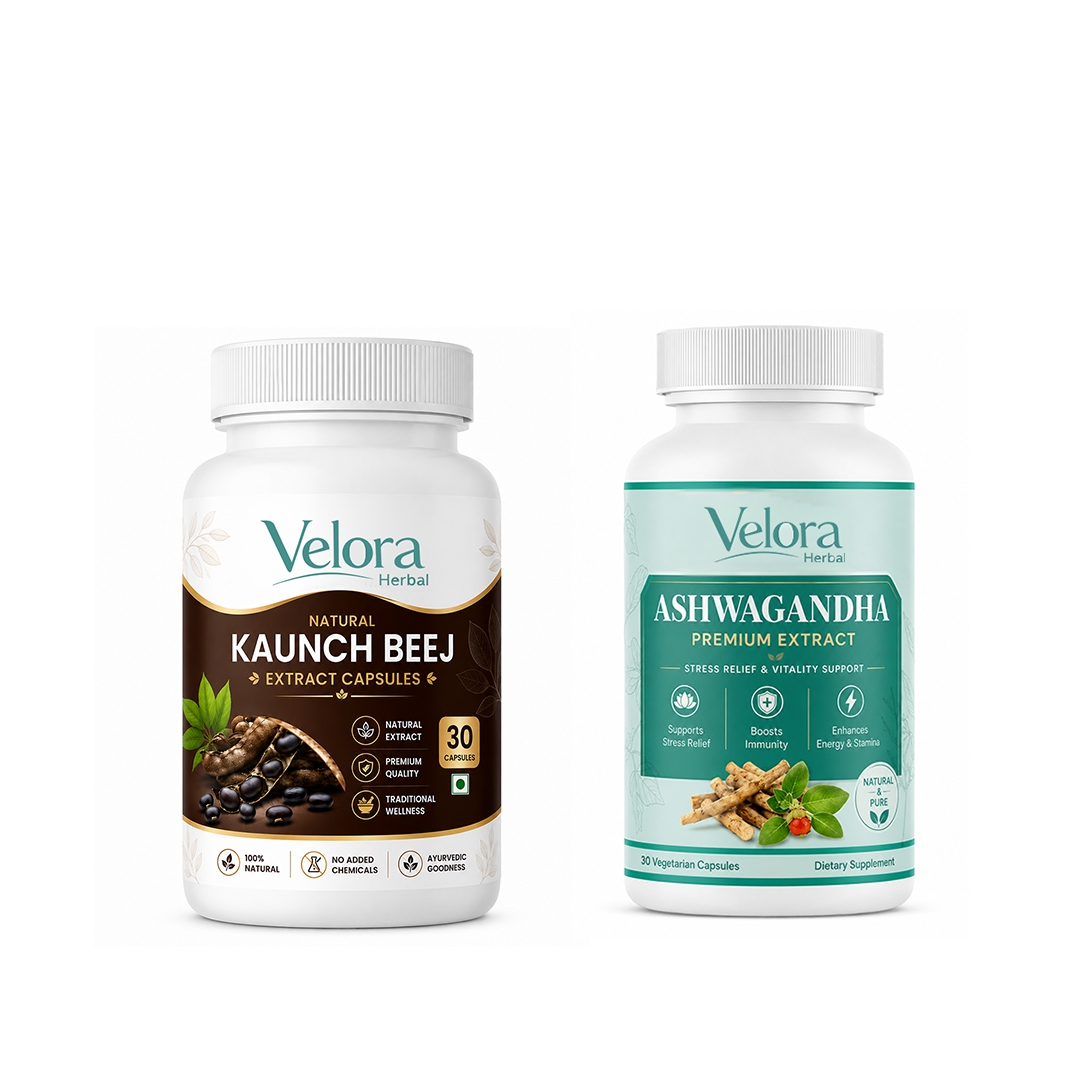 Strength & Vitality Combo | Ashwagandha Pro & Kaunch Beej Extract Capsules
